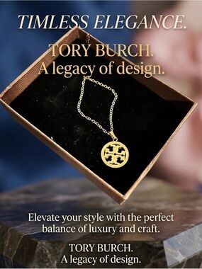 Tory Burch Gold Pendant Necklace
